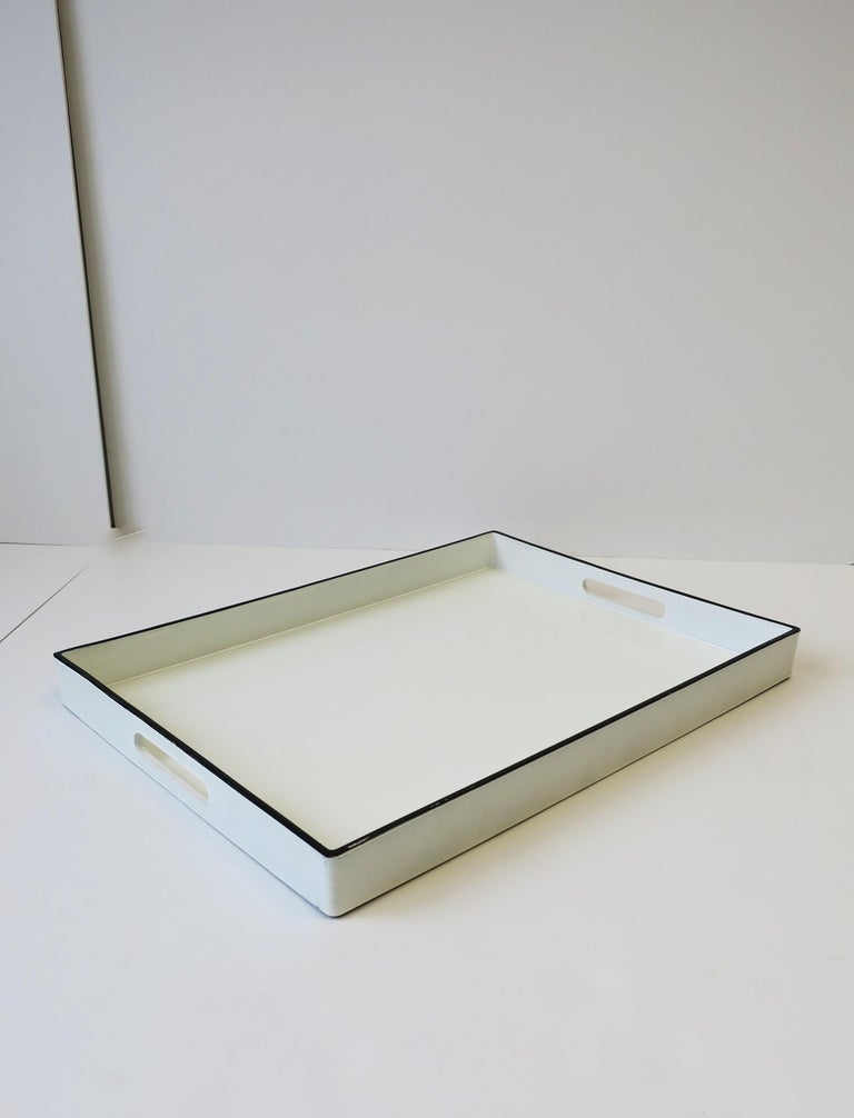 Black and White Lacquer Serving Tray at 1stDibs black and white