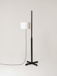 White and Black Oak TMM Floor Lamp by Miguel Milá