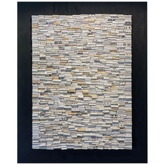 White and Black Wall Sculpture by Belgian Artist Guy Leclef, Contemporary