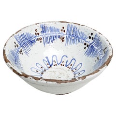 White and Blue Antique China Bowl