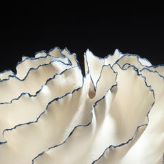 White and Blue Ceramic Vase by Sandra Davolio, 2022