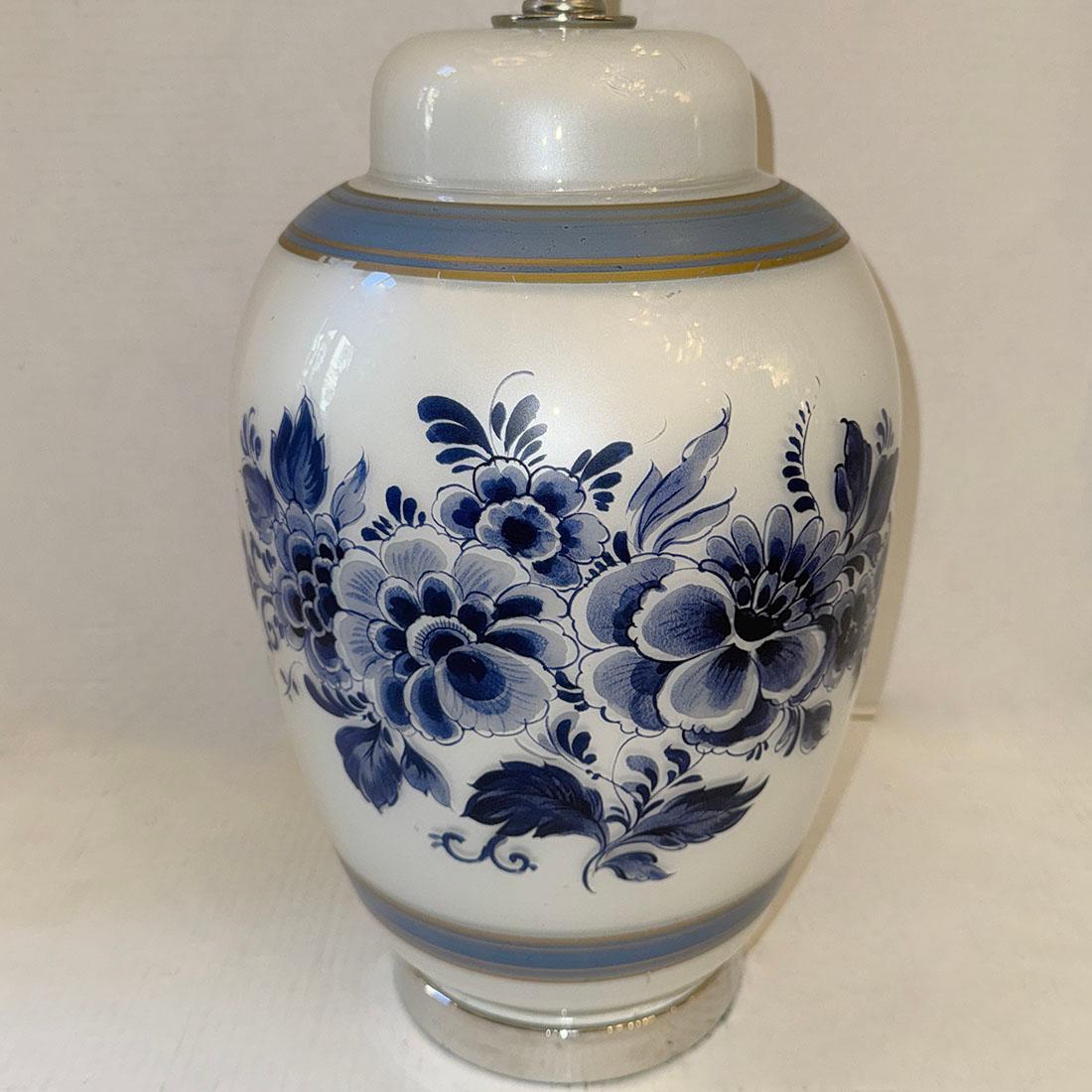 Vetro Lampada floreale Whiting e Blu in vendita