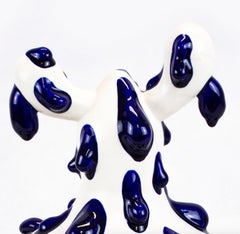 Scultura animale a pois bianchi e blu, Ahryun Lee