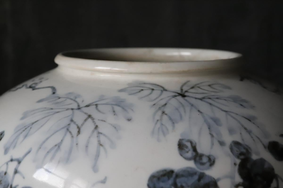 White and Blue Porcelain Vase / 16th Century / Korean Antiques / Joseon Dynasty 6