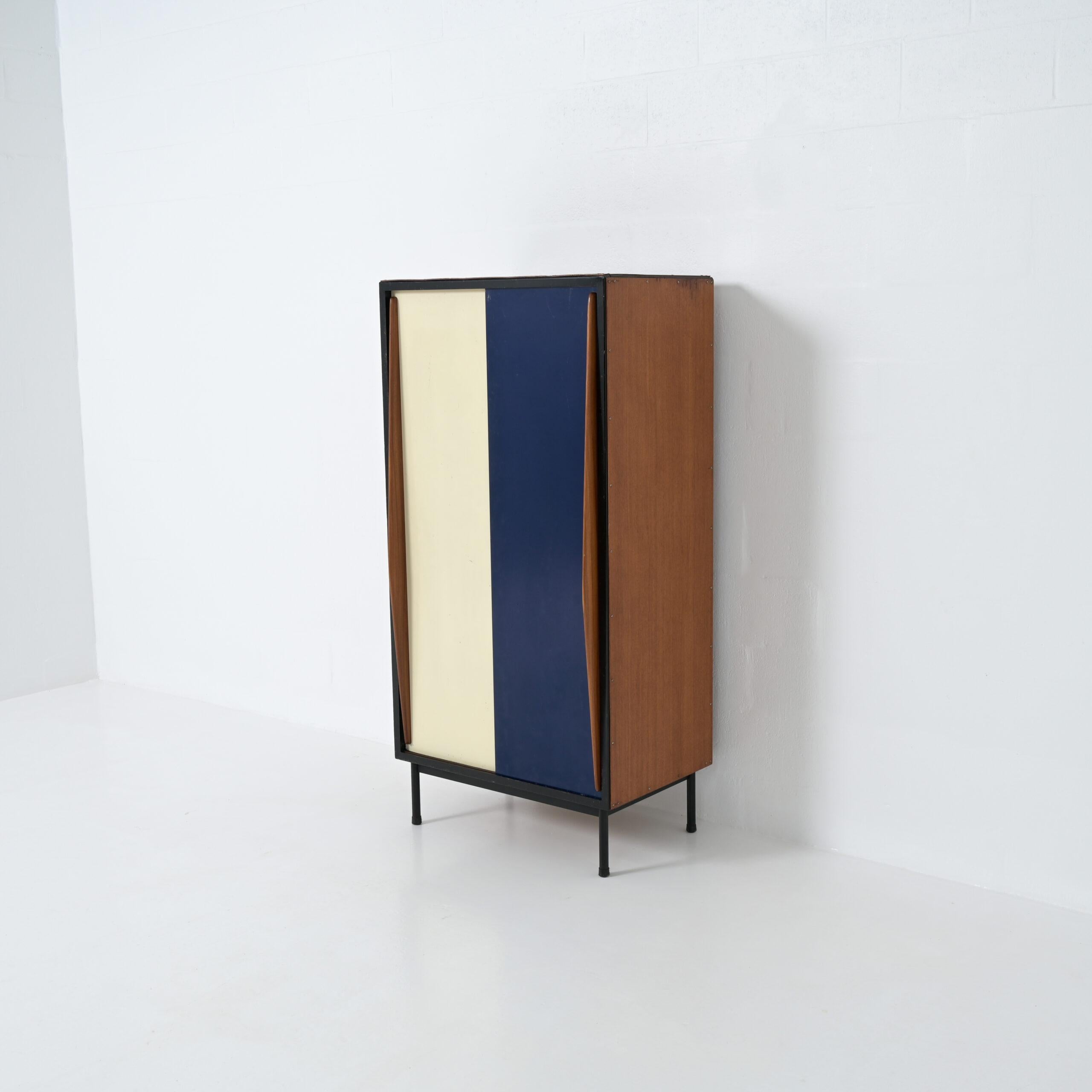 White and Blue wardrobe by Willy Van Der Meeren for Tubax In Good Condition In Vlimmeren, BE