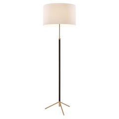 Lampada da terra Pie de Salón G2 in bianco e ottone di Jaume Sans