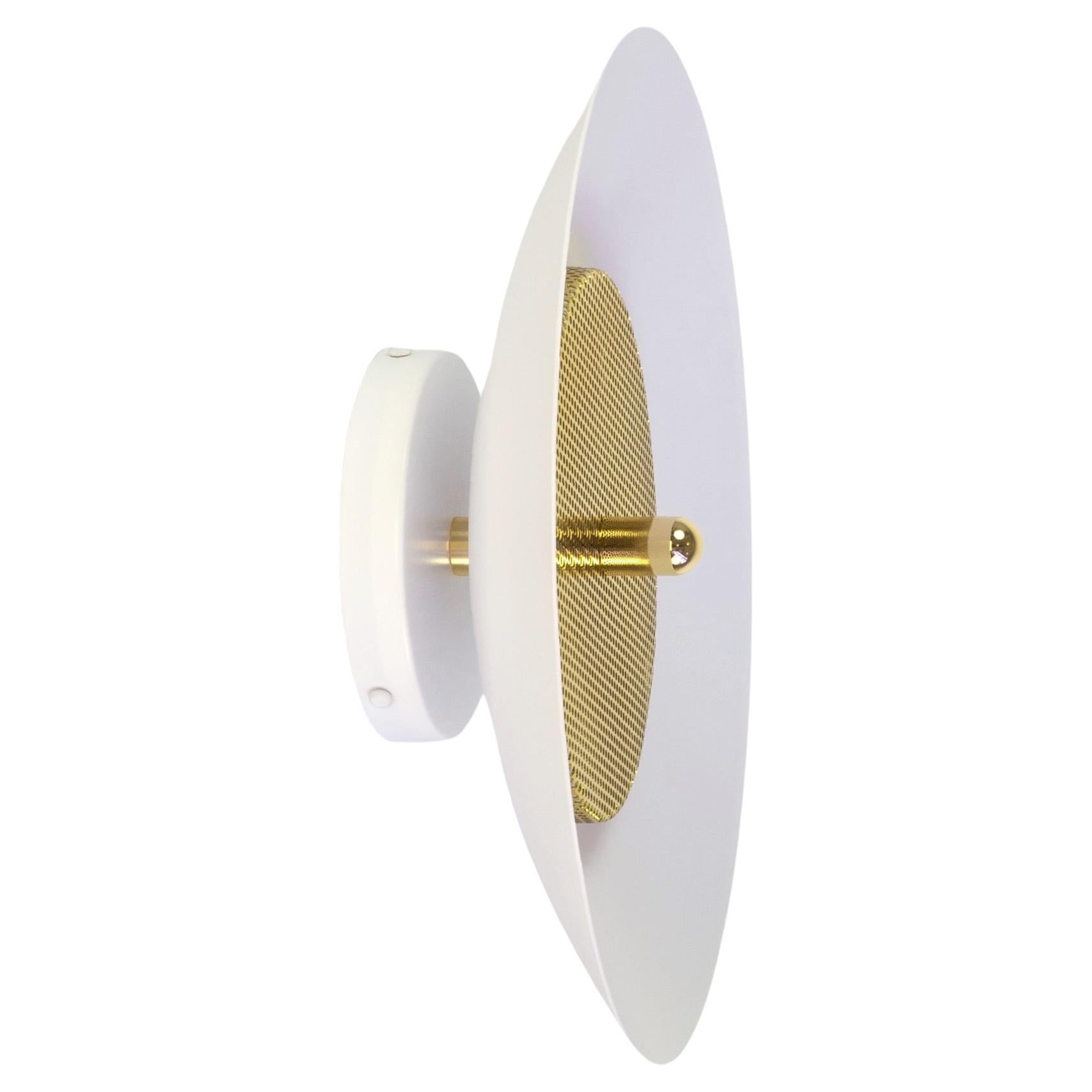 Signal Sconce, White and Brass, from Souda, Made to Order For Sale