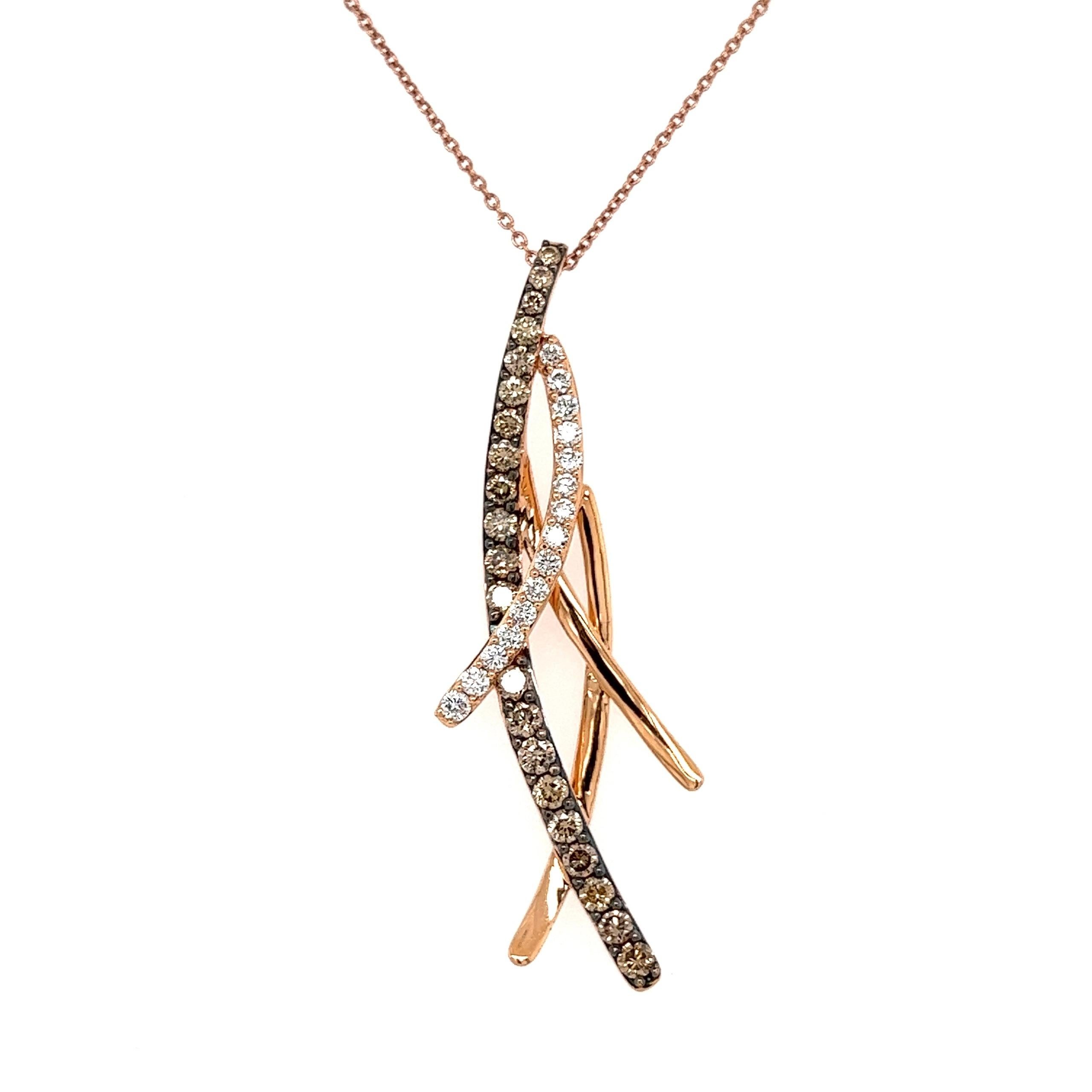 White and Chocolate Diamond Gold Branch 