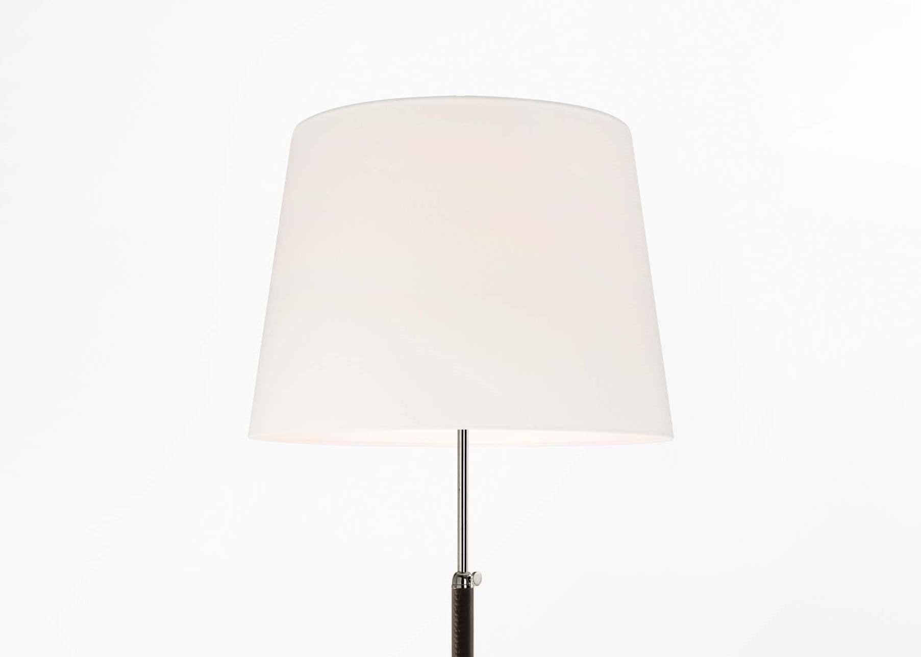 Modern White and Chrome Pie De Salón G1 Floor Lamp by Jaume Sans For Sale