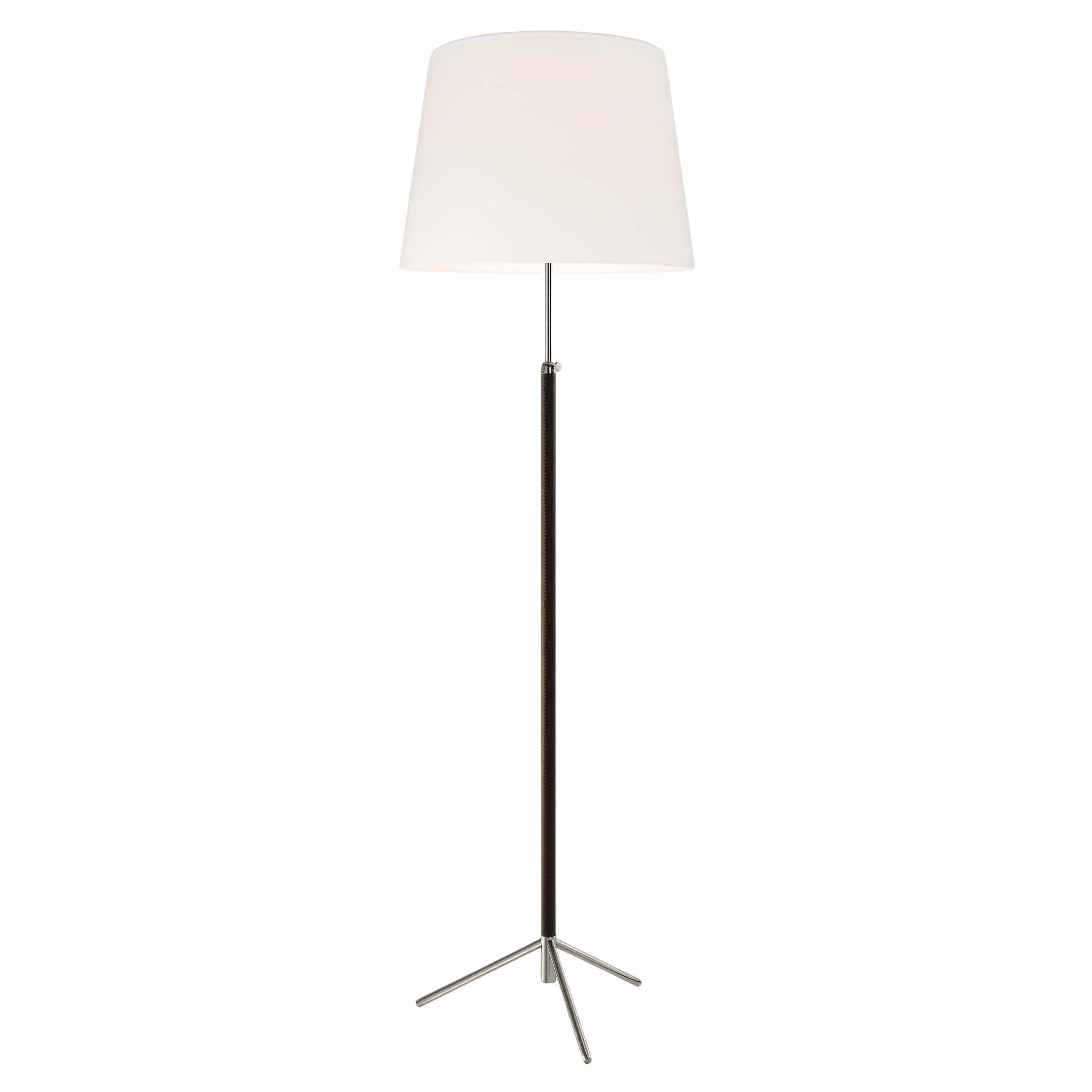 Lámpara de pie Pie De Salón G1 Blanca y Cromada by Jaume Sans