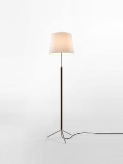 Weiß-verchromte Pie De Salón G3 Stehleuchte von Jaume Sans