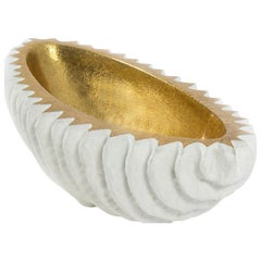 White and Gold Centerpiece Bowl by Mecox Gardens