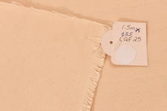 Hand Printed White and Gold Cotton Fabric by Carolyn Quartermaine