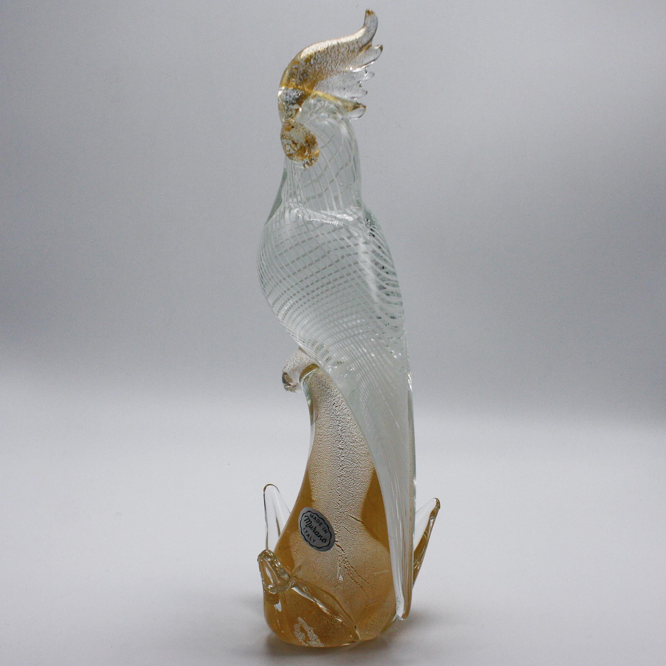 White and gold Murano glass bird, circa 1960
$875.