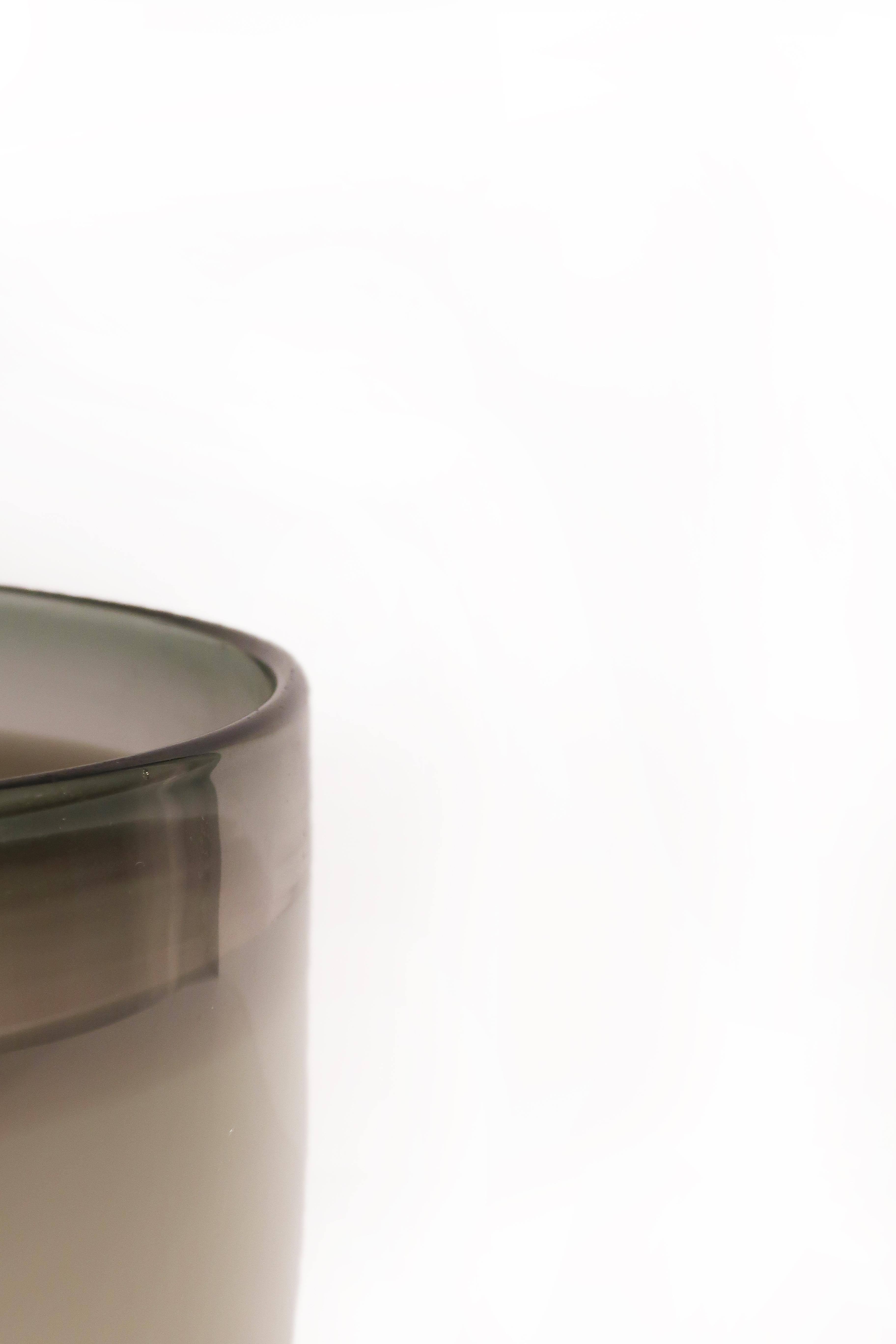 White and Gray Studio Glass Bowl by Guggisberg Baldwin 1