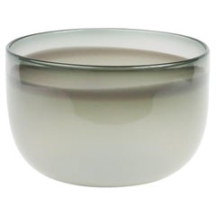 White and Gray Studio Glass Bowl by Guggisberg Baldwin