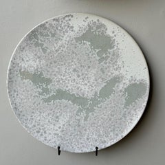 White and Green Glazed Charger, K H Würtz, Denmark