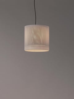 White and Grey Moaré MS Pendant Lamp by Antoni Arola