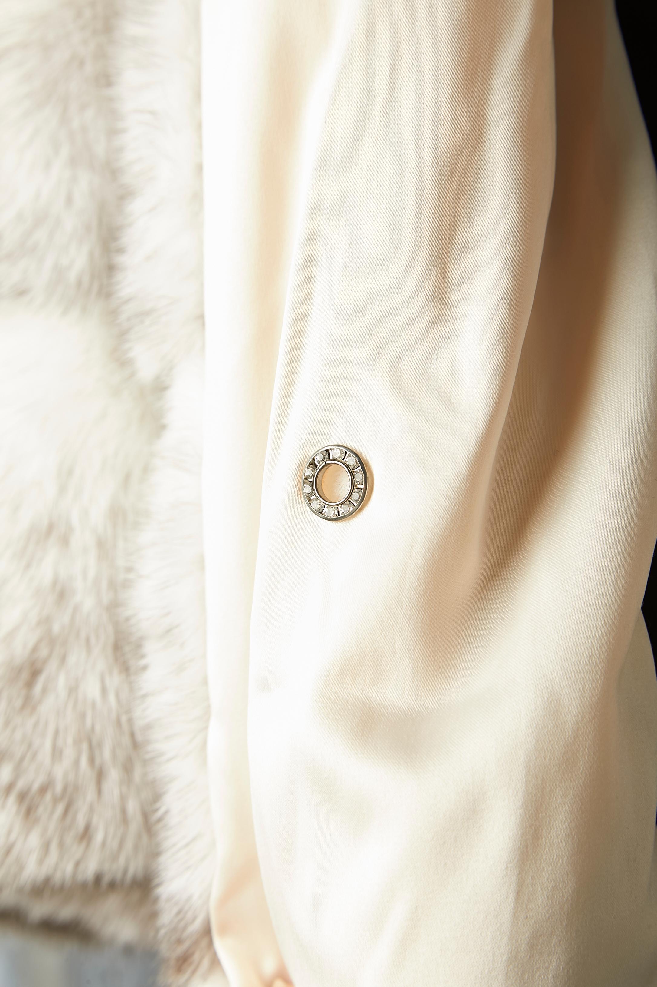 White and grey Platinium Quality Mink coat  Kopenhagen Fur  6