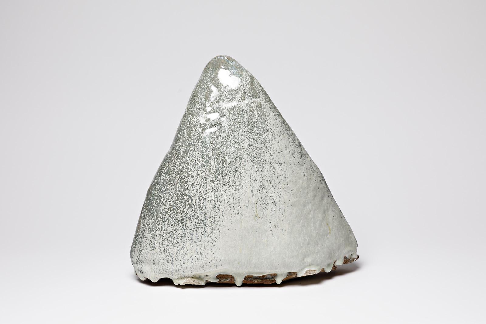 White and Grey Stoneware Ceramic Sculpture by Bernard Dejonghe Contemporary Art For Sale 2