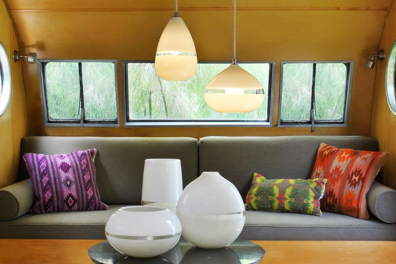 White and Ivory Custom Lattimo Orb, Hand Blown Glass, Includes Mounting Hardware 1