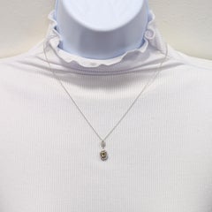 White and Multi-Color Fancy Diamond Pendant Necklace in 18K Gold
