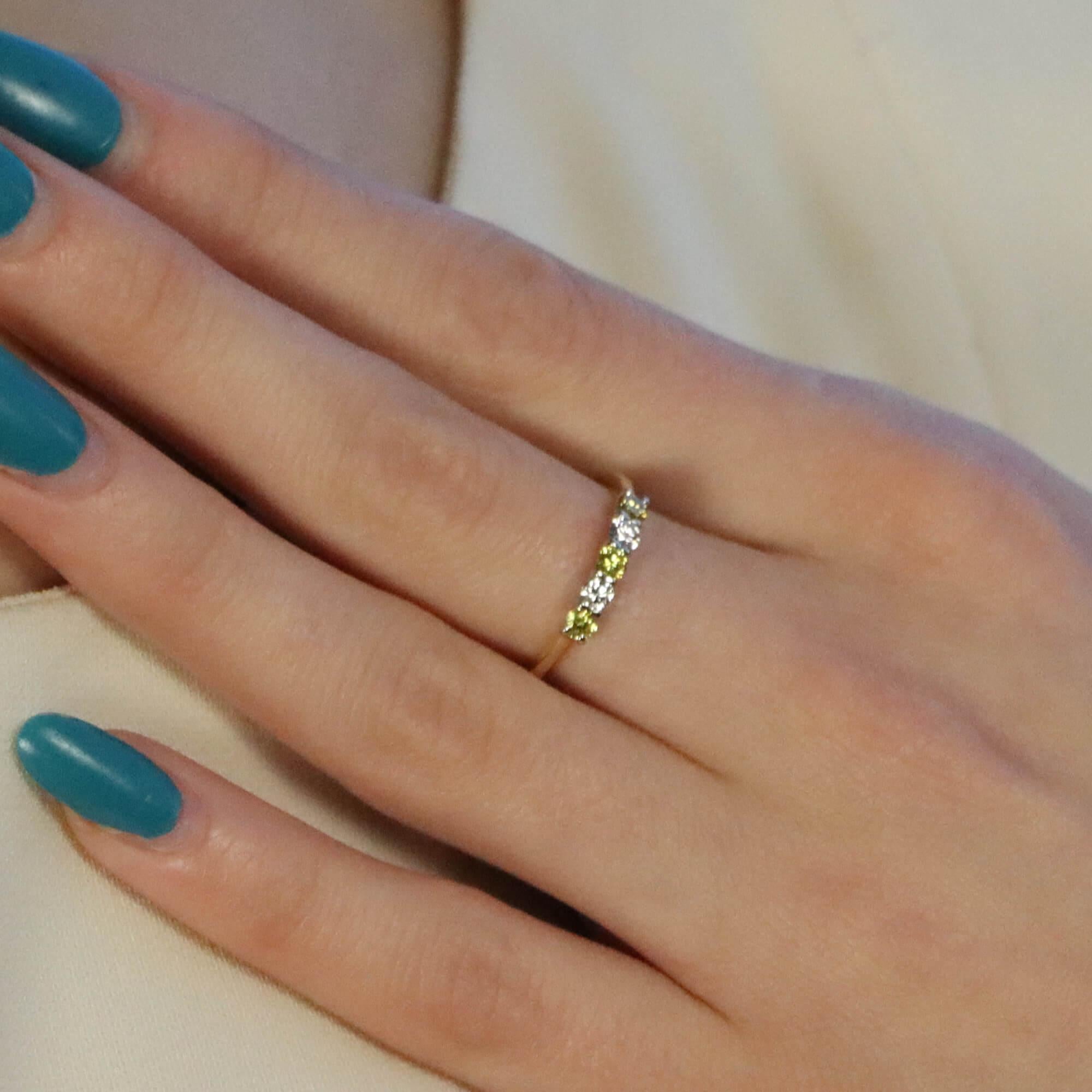 yellow diamond eternity rings