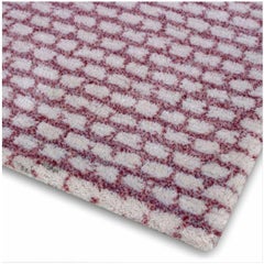 White and Pink Wool Rug