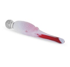 White and Pink Glass Swan Perfume Bottle by Thomas Webb & Sons