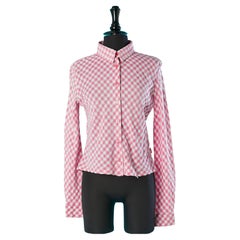 White and pink Vichy check shirt JPG Jean's 