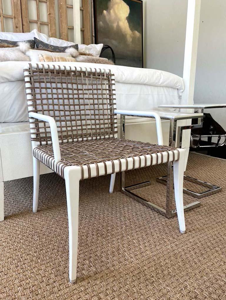 white rattan dining chairs