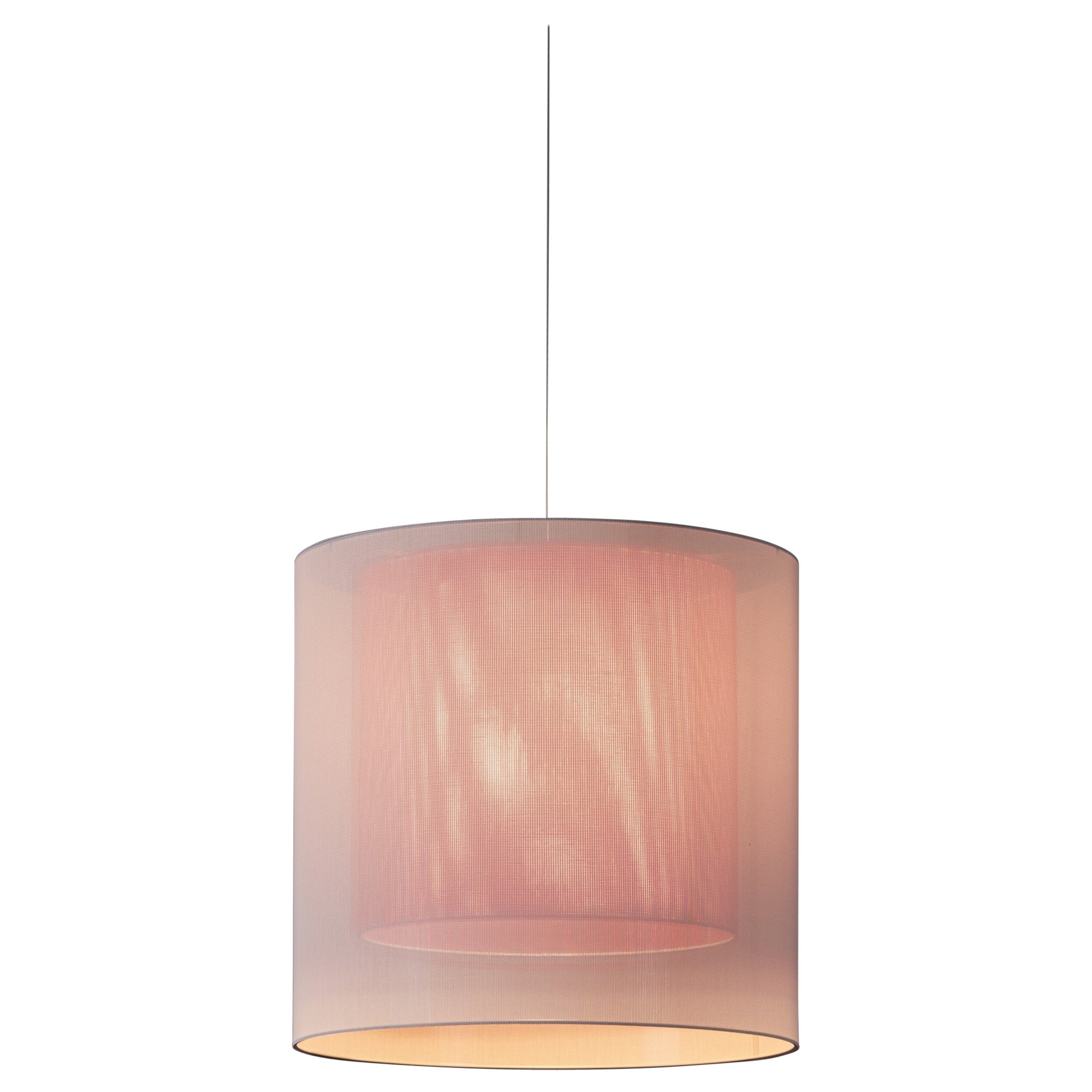 White and Red Moaré MS Pendant Lamp by Antoni Arola For Sale
