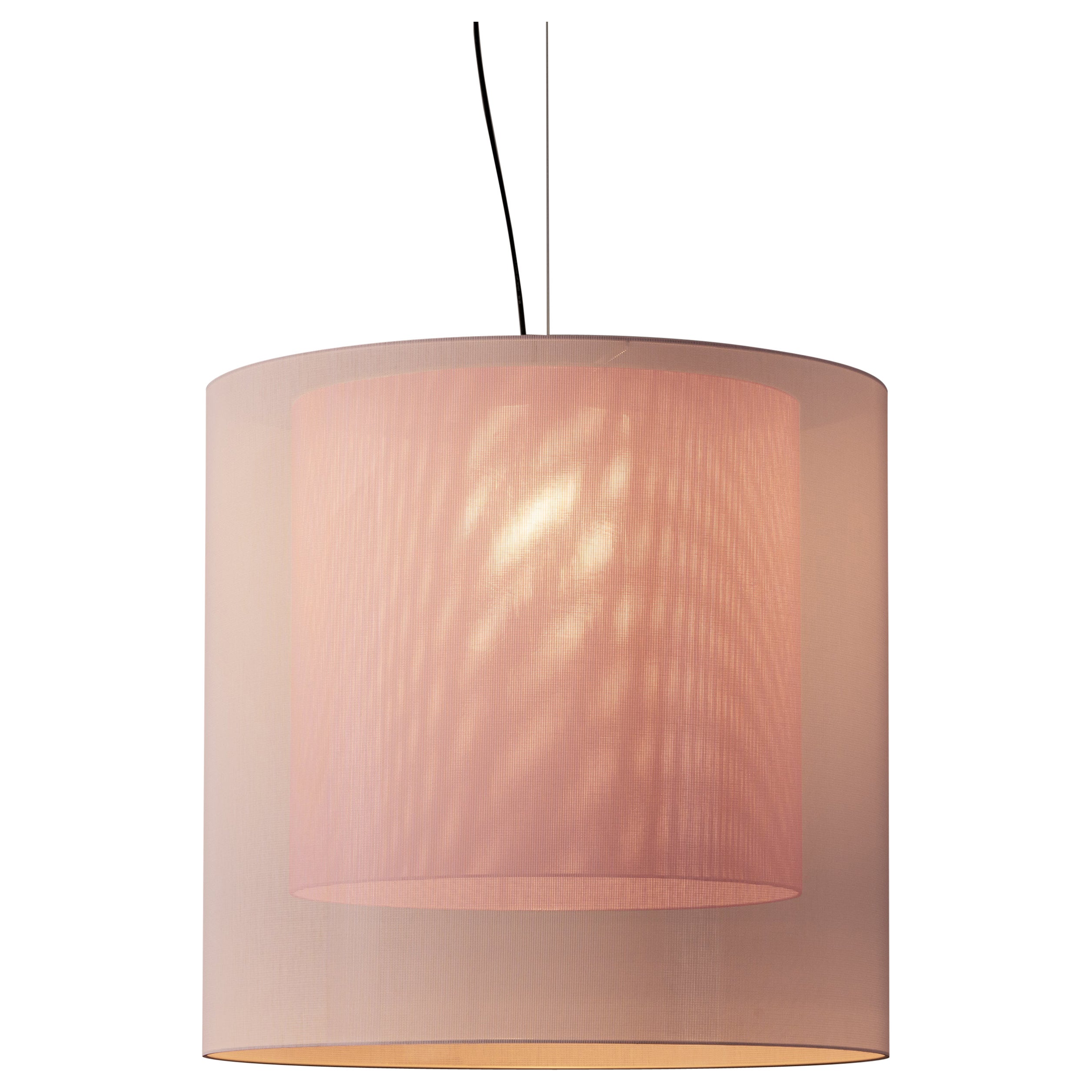 White and Red Moaré XL Pendant Lamp by Antoni Arola