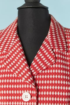 White and red skirt suit with check pattern D&G by Dolce & Gabbana