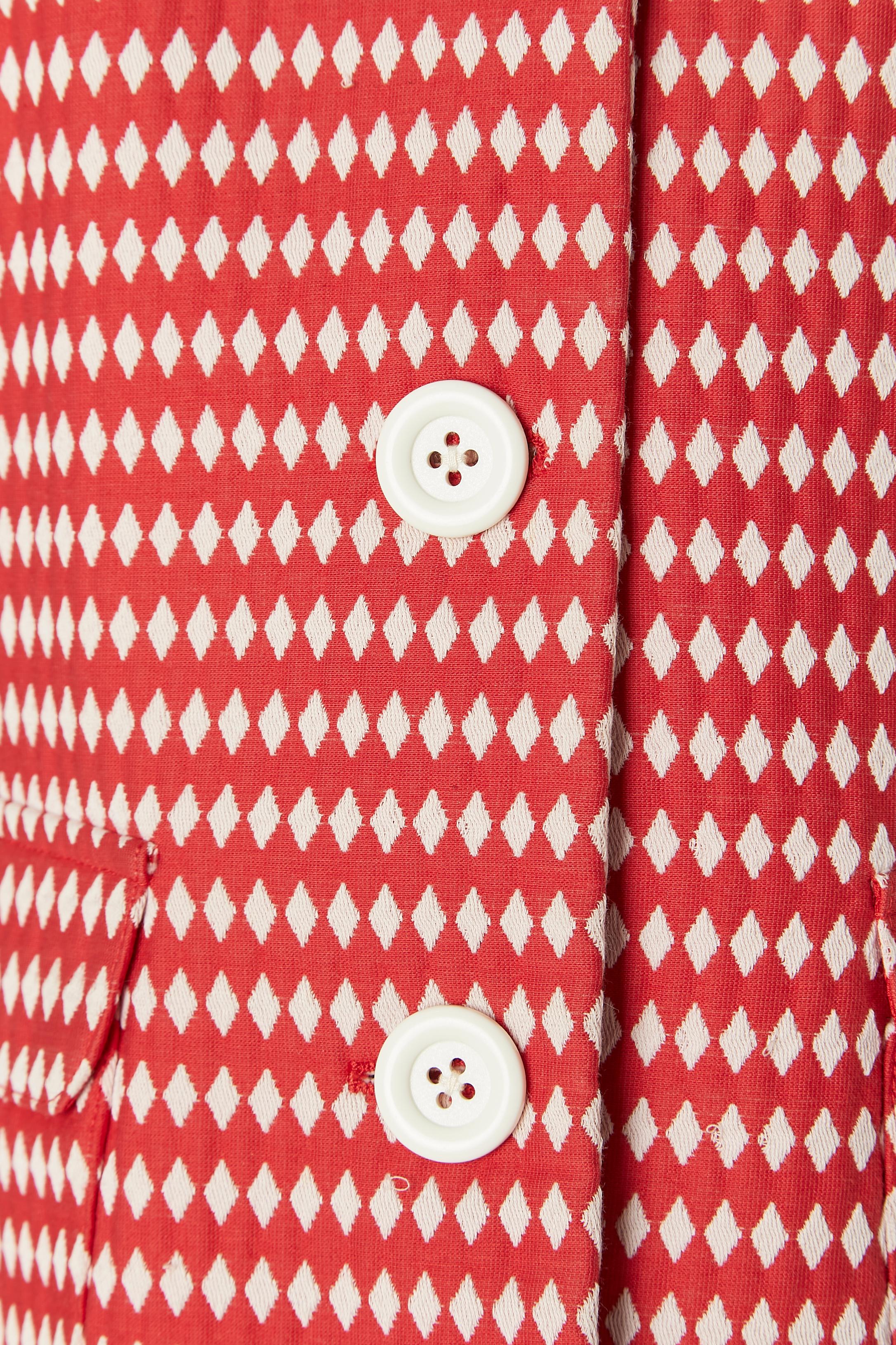 Rosa Tailleur con gonna bianca e rossa con motivo a quadri D&G by DOLCE & GABBANA in vendita