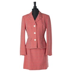 Weißer und roter Rockanzug mit kariertem Muster D&G by Dolce & Gabbana