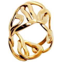 White and Rose 18 Karat Gold Ring