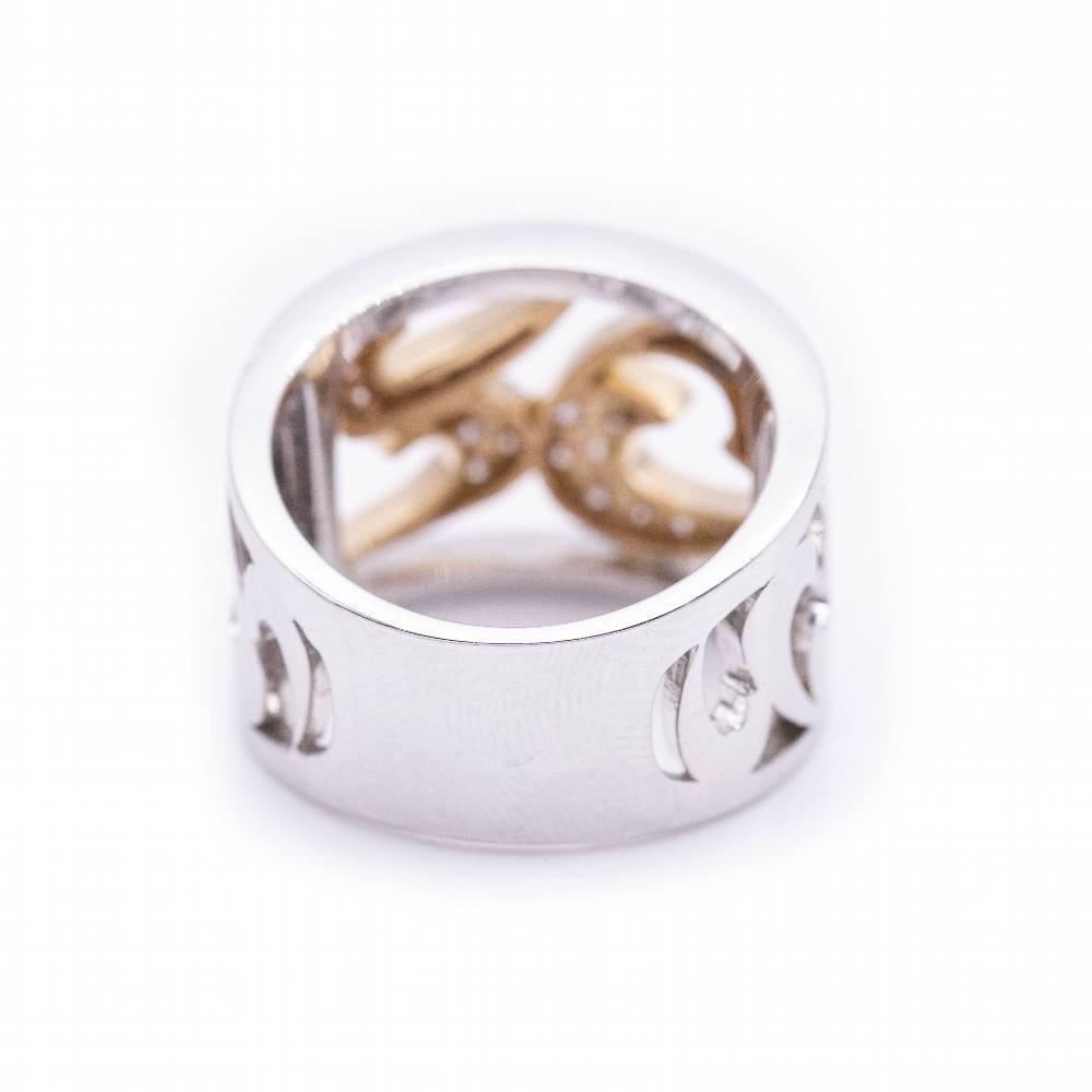 Ring aus Weiß- und Roségold mit Diamanten im Zustand „Neu“ im Angebot in BARCELONA, ES