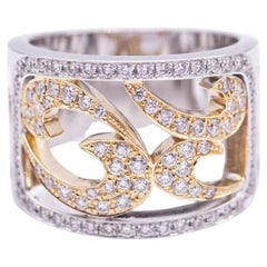 Ring aus Weiß- und Roségold mit Diamanten