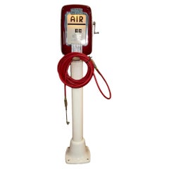 Vintage White And Ruby Red Eco Air Meter Model 98