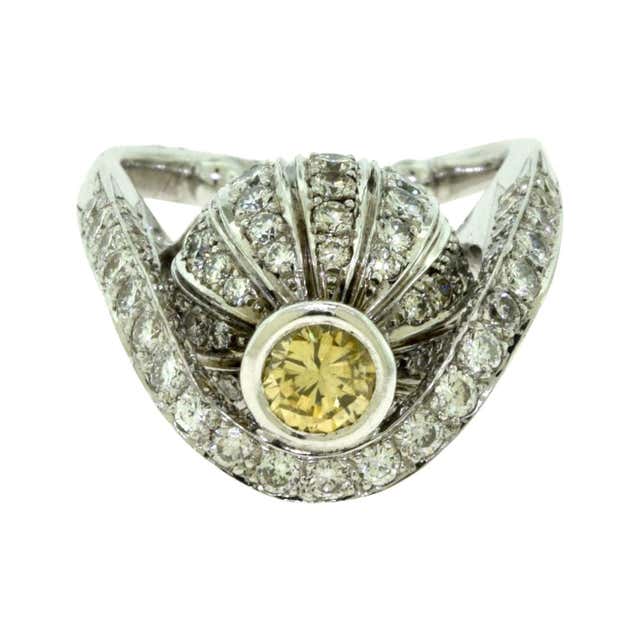 Diamond Gold Spinning Ball Ring For Sale at 1stDibs | gold ball rings ...