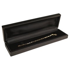 Two Tone Gold Bracelet. Alternate Link Chain 14k White and Yellow Gold Bracelet