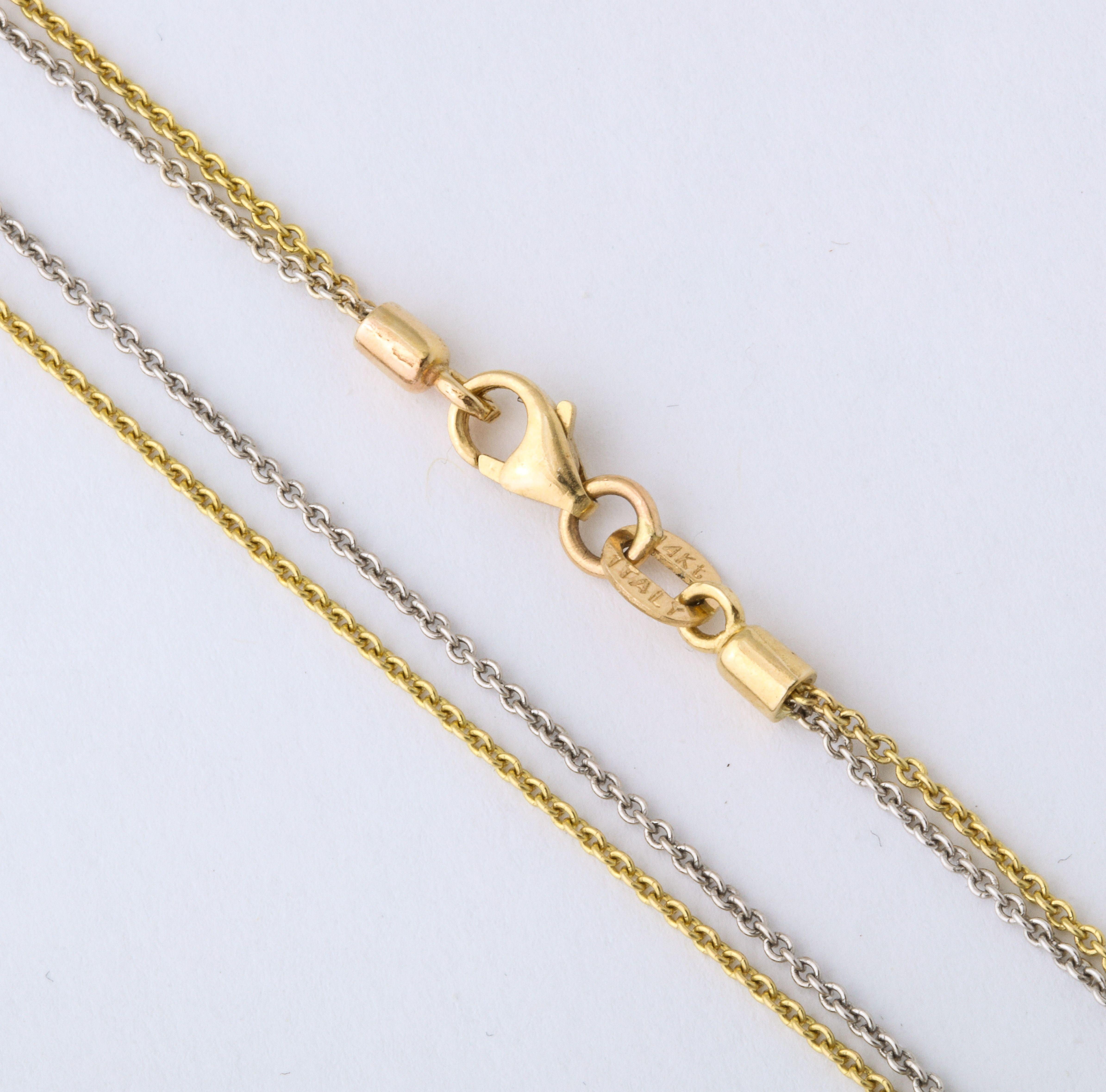 White and Yellow Gold Diamond Necklace 1