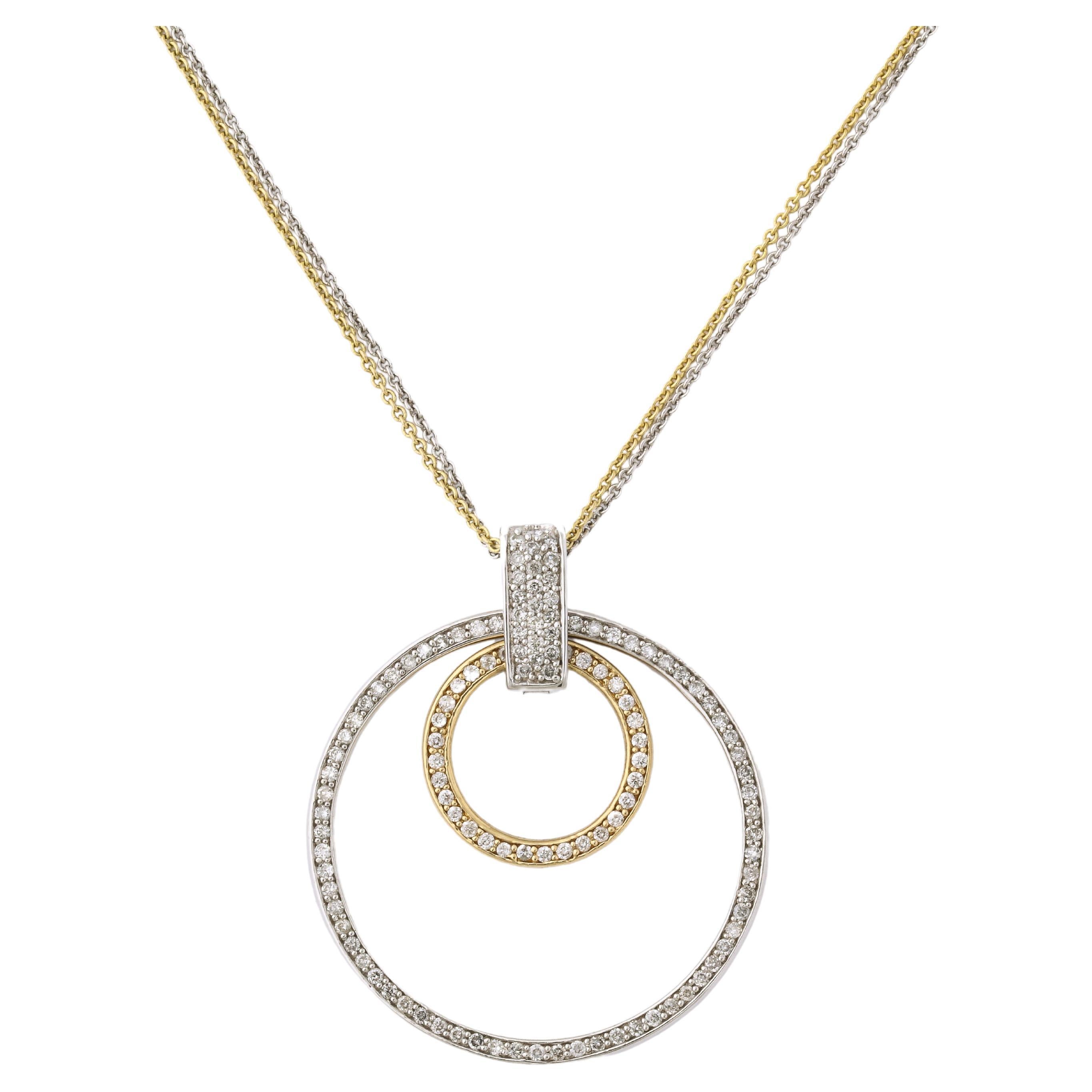 White and Yellow Gold Diamond Necklace