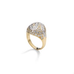 White and Yellow Gold Diamond Ring