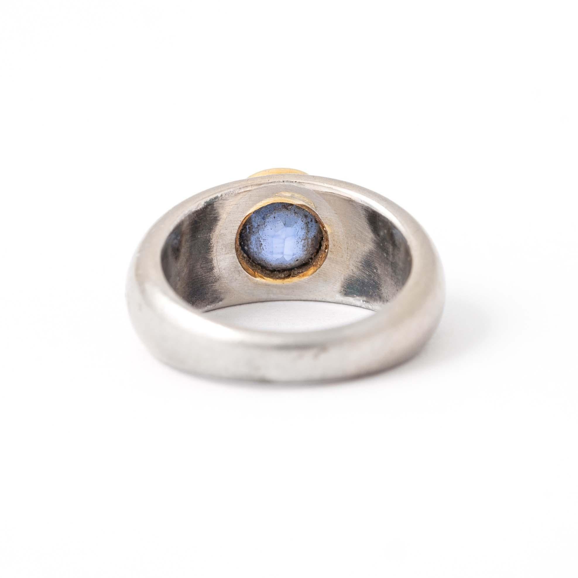 White and Yellow Gold Ring For Sale 1
