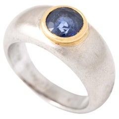 Retro White and Yellow Gold Ring