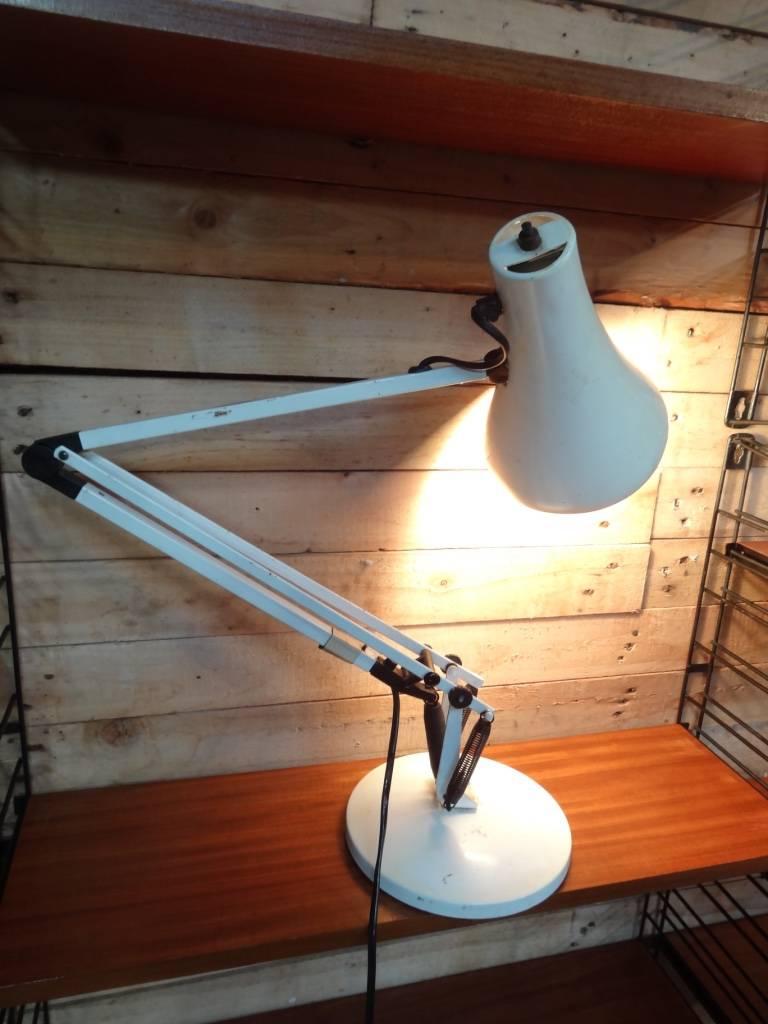 Britannique Lampe Anglepoise blanche conçue par George Carwardine pour Herbert Terry en vente