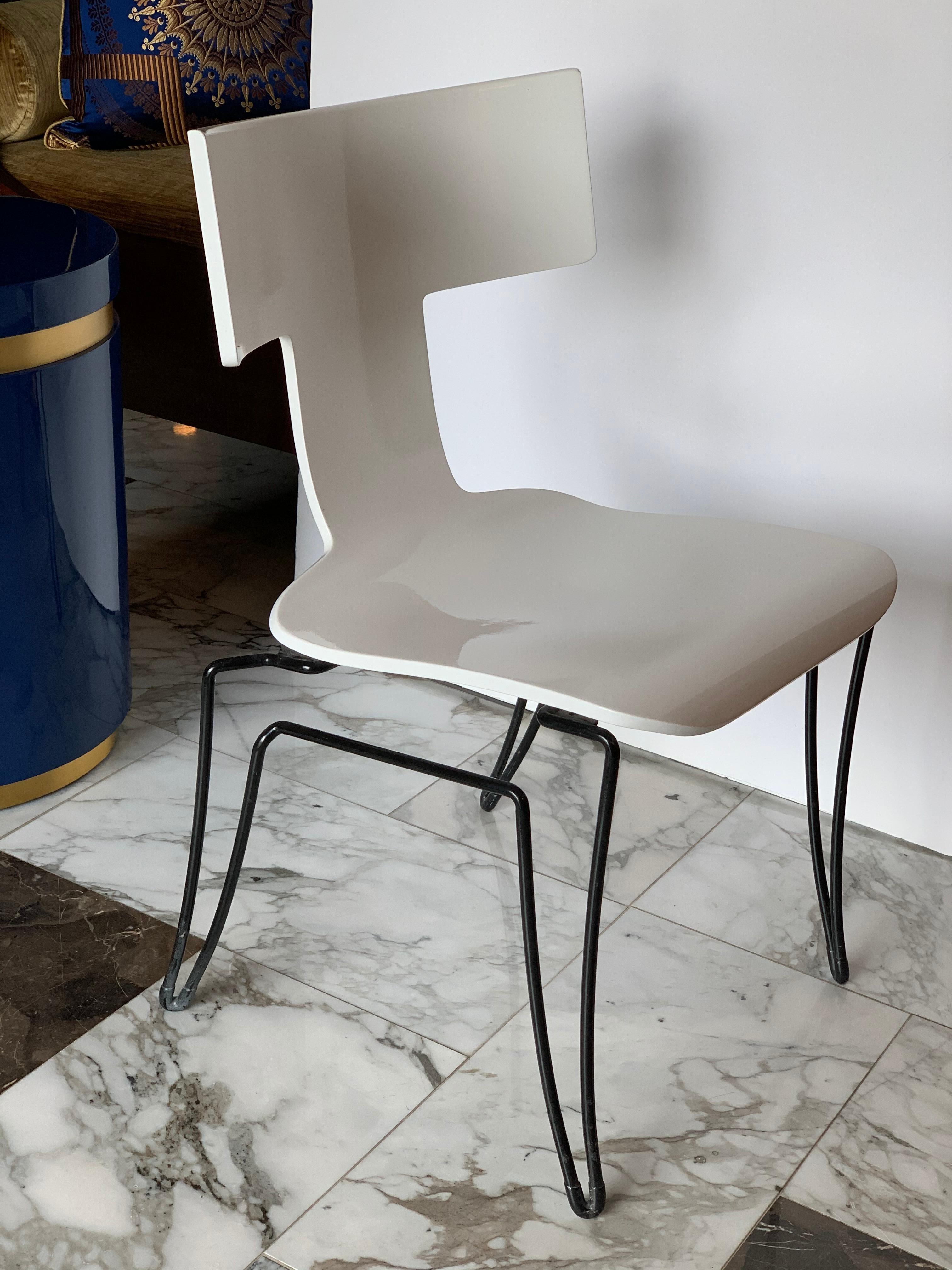 American White Anziano Chairs by John Hutton for Donghia