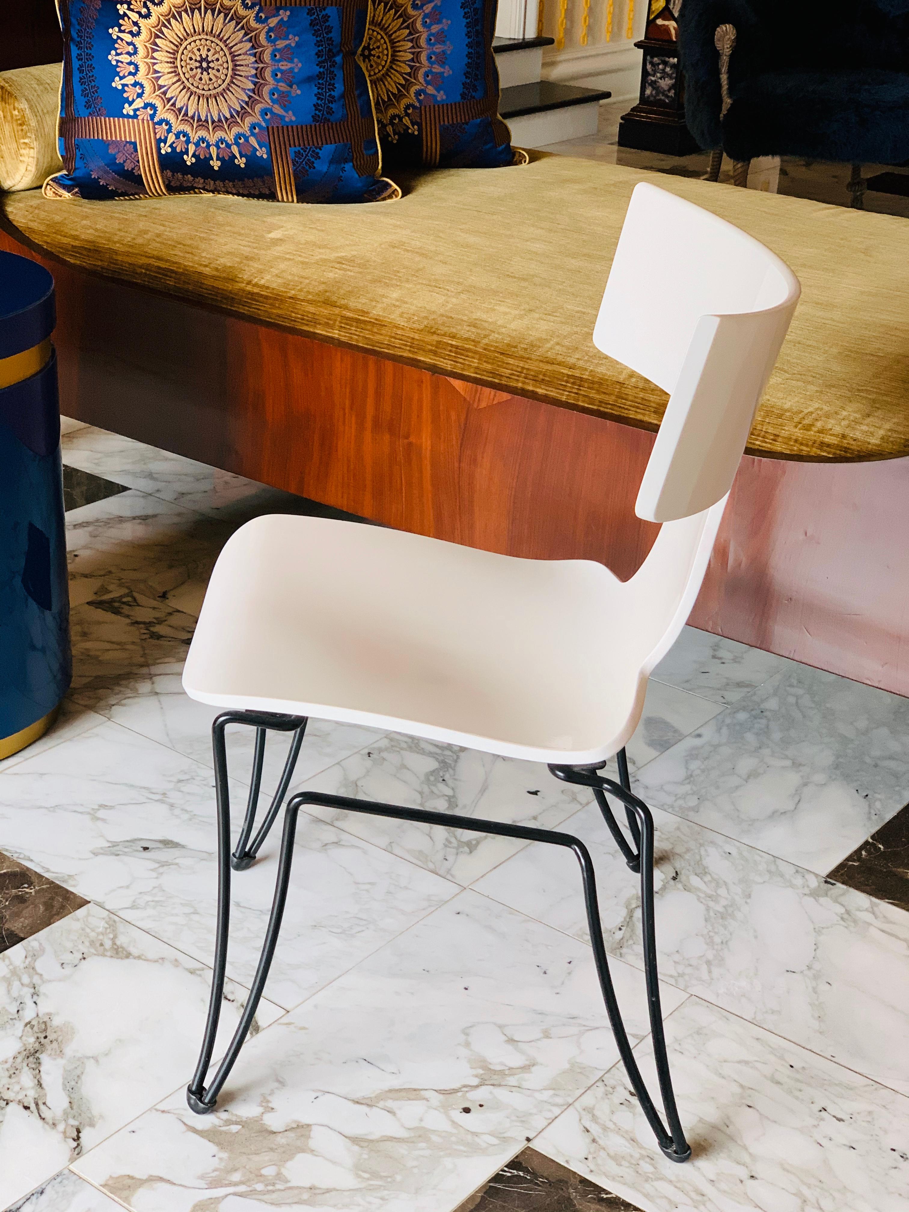 Patinated White Anziano Chairs by John Hutton for Donghia